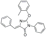 2-(2-METHYLPHENOXY)-3-PHENYL-5-PHENYLMETHYLENE-4H-IMIDAZOL-4-ONE Struktur