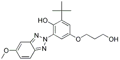 2-(1,1-DIMETHYLETHYL)-4-(3-HYDROXYPROPOXY)-6-(5-METHOXY-2H-BENZOTRIZAOLE-2-YL)PHENOL Struktur