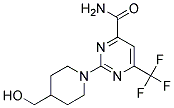 2-(4-(Hydroxymethyl)piperidin-1-yl)-6-(trifluoromethyl)pyrimidine-4-carboxamide Struktur