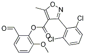 2-FORMYL-6-METHOXYPHENYL 3-(2,6-DICHLOROPHENYL)-5-METHYLISOXAZOLE-4-CARBOXYLATE, TECH Struktur