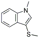 1-METHYL-3-(METHYLTHIO)-1H-INDOLE, TECH Struktur