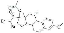 17-(2,2-DIBROMOACETYL)-3-METHOXY-11,13-DIMETHYL-7,8,9,11,12,13,14,15,16,17- DECAHYDRO-6H-CYCLOPENTA[A]PHENANTHREN-17-YL ACETATE Struktur