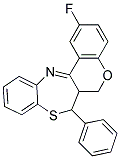 2-FLUORO-7-PHENYL-6A,7-DIHYDRO-6H-5-OXA-8-THIA-13-AZA-BENZO[5,6]CYCLOHEPTA[1,2-A]NAPHTHALENE Struktur