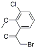 2-BROMO-1-(3-CHLORO-2-METHOXYPHENYL)ETHANONE Struktur