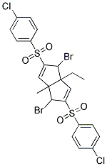 1,4-DIBROMO-2,5-DI[(4-CHLOROPHENYL)SULPHONYL]-3A-ETHYL-6A-METHYL-1,3A,4,6A-TETRAHYDROPENTALENE Struktur