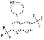 1-[2,6-BIS(TRIFLUOROMETHYL)QUINOL-4-YL]HOMOPIPERAZIN Struktur