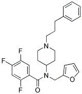 2,4,5-TRIFLUORO-N-(2-FURYLMETHYL)-N-[1-(3-PHENYLPROPYL)PIPERIDIN-4-YL]BENZAMIDE Struktur