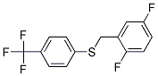 1,4-DIFLUORO-2-(4-TRIFLUOROMETHYL-PHENYLSULFANYLMETHYL)-BENZENE Struktur