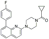 2-[4-(CYCLOPROPYLCARBONYL)PIPERAZIN-1-YL]-8-(4-FLUOROPHENYL)QUINOLINE Struktur