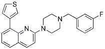 2-[4-(3-FLUOROBENZYL)PIPERAZIN-1-YL]-8-(3-THIENYL)QUINOLINE Struktur