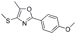 2-(4-METHOXY-PHENYL)-5-METHYL-4-METHYLSULFANYL-OXAZOLE Struktur