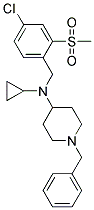 1-BENZYL-N-[4-CHLORO-2-(METHYLSULFONYL)BENZYL]-N-CYCLOPROPYLPIPERIDIN-4-AMINE Struktur