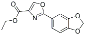 2-BENZO[1,3]DIOXOL-5-YL-OXAZOLE-4-CARBOXYLIC ACID ETHYL ESTER Struktur