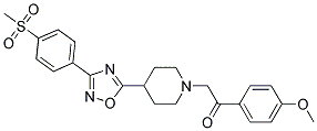 1-(4-METHOXYPHENYL)-2-(4-(3-[4-(METHYLSULFONYL)PHENYL]-1,2,4-OXADIAZOL-5-YL)PIPERIDIN-1-YL)ETHANONE Struktur