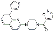 2-[4-(ISOXAZOL-5-YLCARBONYL)PIPERAZIN-1-YL]-8-(3-THIENYL)QUINOLINE Struktur