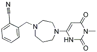 2-([4-(1-METHYL-2,6-DIOXO-1,2,3,6-TETRAHYDROPYRIMIDIN-4-YL)-1,4-DIAZEPAN-1-YL]METHYL)BENZONITRILE Struktur