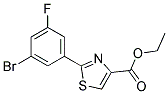 2-(3-BROMO-5-FLUORO-PHENYL)-THIAZOLE-4-CARBOXYLIC ACID ETHYL ESTER Struktur