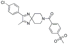 2-(4-CHLOROPHENYL)-3-METHYL-8-[4-(METHYLSULFONYL)BENZOYL]-1,4,8-TRIAZASPIRO[4.5]DECA-1,3-DIENE Struktur