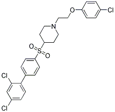 1-[2-(4-CHLOROPHENOXY)ETHYL]-4-[(2',4'-DICHLOROBIPHENYL-4-YL)SULFONYL]PIPERIDINE Struktur