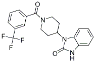 1-(1-[3-(TRIFLUOROMETHYL)BENZOYL]PIPERIDIN-4-YL)-1,3-DIHYDRO-2H-BENZIMIDAZOL-2-ONE Struktur