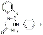 2-(2-[(4-FLUOROPHENYL)AMINO]-1H-BENZIMIDAZOL-1-YL)ACETAMIDE Struktur