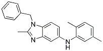 (1-BENZYL-2-METHYL-1H-BENZOIMIDAZOL-5-YL)-(2,5-DIMETHYL-PHENYL)-AMINE Struktur