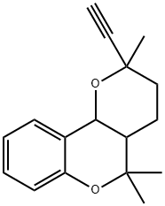 2-ETHYNYL-2,5,5-TRIMETHYL-3,4,4A,10B-TETRAHYDRO-2H,5H-PYRANO[3,2-C]CHROMENE Struktur