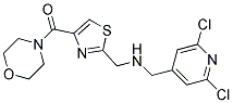 1-(2,6-DICHLOROPYRIDIN-4-YL)-N-([4-(MORPHOLIN-4-YLCARBONYL)-1,3-THIAZOL-2-YL]METHYL)METHANAMINE Struktur