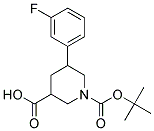 1-(TERT-BUTOXYCARBONYL)-5-(3-FLUOROPHENYL)PIPERIDINE-3-CARBOXYLIC ACID Struktur