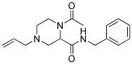 1-ACETYL-4-ALLYL-N-BENZYLPIPERAZINE-2-CARBOXAMIDE Struktur