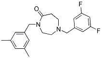 1-(3,5-DIFLUOROBENZYL)-4-(3,5-DIMETHYLBENZYL)-1,4-DIAZEPAN-5-ONE Struktur