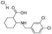 2-(3,4-DICHLORO-BENZYLAMINO)-CYCLOHEXANECARBOXYLIC ACID HYDROCHLORIDE Struktur