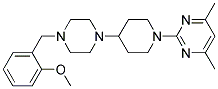 2-(4-[4-(2-METHOXYBENZYL)PIPERAZIN-1-YL]PIPERIDIN-1-YL)-4,6-DIMETHYLPYRIMIDINE Struktur