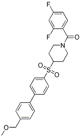 1-(2,4-DIFLUOROBENZOYL)-4-([4'-(METHOXYMETHYL)BIPHENYL-4-YL]SULFONYL)PIPERIDINE Struktur