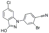 2-BROMO-4-(6-CHLORO-3-HYDROXY-INDAZOL-1-YL)-BENZONITRILE Struktur