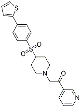 1-PYRIDIN-3-YL-2-(4-([4-(2-THIENYL)PHENYL]SULFONYL)PIPERIDIN-1-YL)ETHANONE Struktur