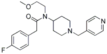 2-(4-FLUOROPHENYL)-N-(2-METHOXYETHYL)-N-[1-(PYRIDIN-4-YLMETHYL)PIPERIDIN-4-YL]ACETAMIDE Struktur