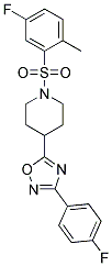 1-[(5-FLUORO-2-METHYLPHENYL)SULFONYL]-4-[3-(4-FLUOROPHENYL)-1,2,4-OXADIAZOL-5-YL]PIPERIDINE Struktur