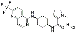 1-METHYL-N-(CIS-4-([2-(TRIFLUOROMETHYL)-1,6-NAPHTHYRIDIN-5-YL]AMINO)CYCLOHEXYL)-1H-PYRROLE-2-CARBOXAMIDE HYDROCHLORIDE Struktur