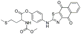 2-METHOXYCARBONYLAMINO-4-METHYLSULFANYL-BUTYRIC ACID, 4-(4,9-DIOXO-4,9-DIHYDRONAPHTHO[2,3-D]THIAZOL-2-YLAMINO)-PHENYL ESTER Struktur