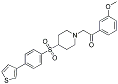 1-(3-METHOXYPHENYL)-2-(4-([4-(3-THIENYL)PHENYL]SULFONYL)PIPERIDIN-1-YL)ETHANONE Struktur