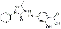 2-HYDROXY-4-[N'-(3-METHYL-5-OXO-1-PHENYL-1,5-DIHYDRO-PYRAZOL-4-YLIDENE)-HYDRAZINO]-BENZOIC ACID Struktur