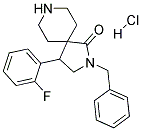 2-BENZYL-4-(2-FLUOROPHENYL)-2,8-DIAZASPIRO[4.5]DECAN-1-ONE HYDROCHLORIDE Struktur