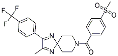 2-METHYL-8-[4-(METHYLSULFONYL)BENZOYL]-3-[4-(TRIFLUOROMETHYL)PHENYL]-1,4,8-TRIAZASPIRO[4.5]DECA-1,3-DIENE Struktur