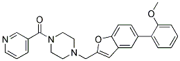 1-([5-(2-METHOXYPHENYL)-1-BENZOFURAN-2-YL]METHYL)-4-(PYRIDIN-3-YLCARBONYL)PIPERAZINE Struktur