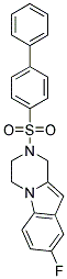 2-(BIPHENYL-4-YLSULFONYL)-8-FLUORO-1,2,3,4-TETRAHYDROPYRAZINO[1,2-A]INDOLE Struktur