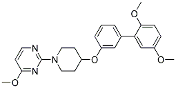 2-(4-[(2',5'-DIMETHOXYBIPHENYL-3-YL)OXY]PIPERIDIN-1-YL)-4-METHOXYPYRIMIDINE Struktur