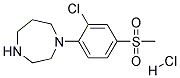 1-[(2-CHLORO-4-METHYLSULFONYL)PHENYL]HOMOPIPERAZINE HYDROCHLORIDE Structure