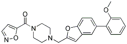 1-(ISOXAZOL-5-YLCARBONYL)-4-([5-(2-METHOXYPHENYL)-1-BENZOFURAN-2-YL]METHYL)PIPERAZINE Struktur