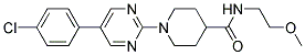 1-[5-(4-CHLOROPHENYL)PYRIMIDIN-2-YL]-N-(2-METHOXYETHYL)PIPERIDINE-4-CARBOXAMIDE Struktur